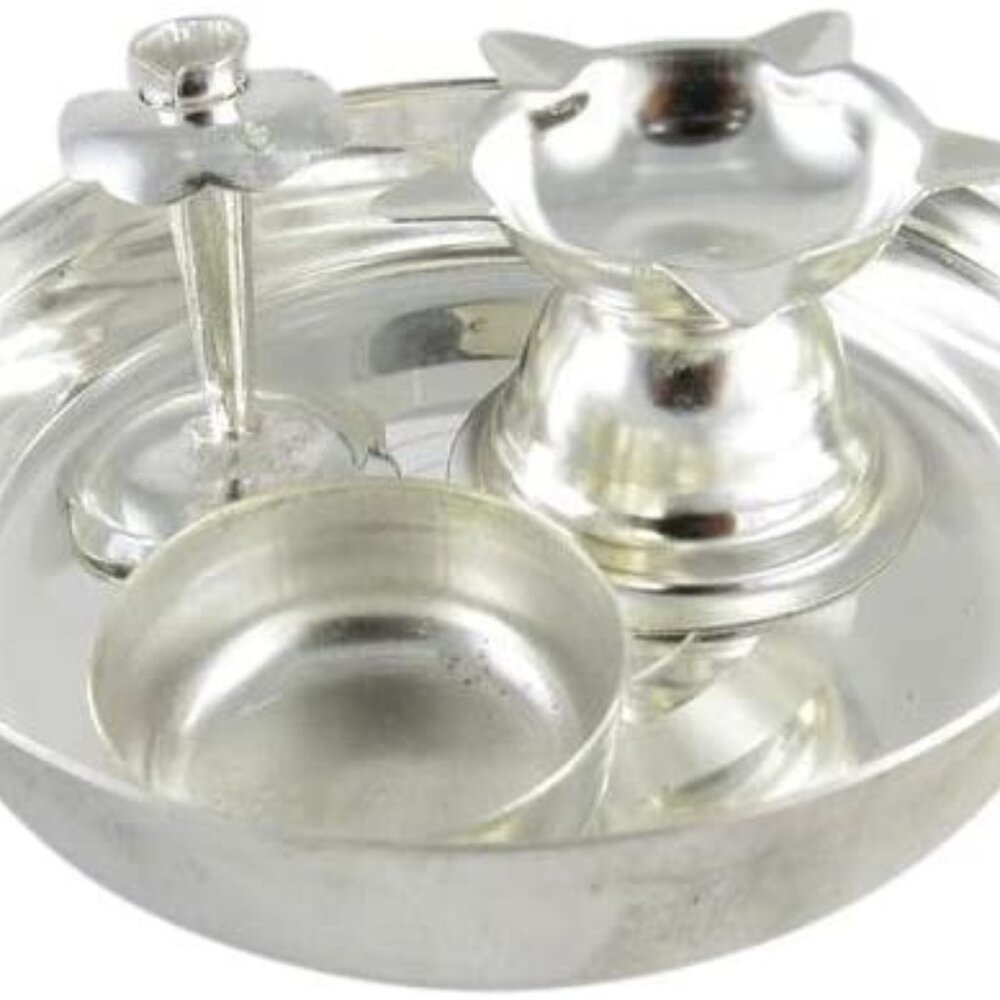 4" Pooja dish with 3 items - 25 Pcs